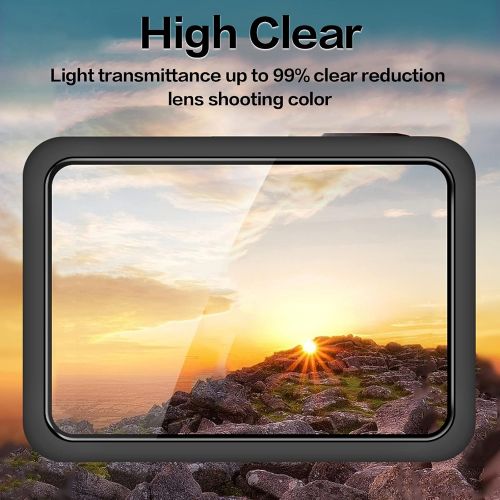 제네릭 Generic [9 PCS] Screen Protector Compatible with GoPro Hero 9 Black, ATMOSHUE Ultra Clear Tempered Glass Screen Protector + Tempered Glass Lens Protector + Tempered Glass Small Front LCD D