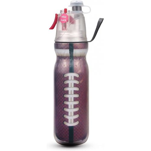 제네릭 Generic Kids Sports Squeeze Rugby Water Bottles, 2-in-1 Mist And Sip Function BPA-Free - Help You Cool Down Quickly & Quench Thirst, Kids Water Bottle School for Gym Cycling Running Climbi