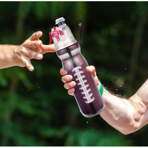 제네릭 Generic Kids Sports Squeeze Rugby Water Bottles, 2-in-1 Mist And Sip Function BPA-Free - Help You Cool Down Quickly & Quench Thirst, Kids Water Bottle School for Gym Cycling Running Climbi