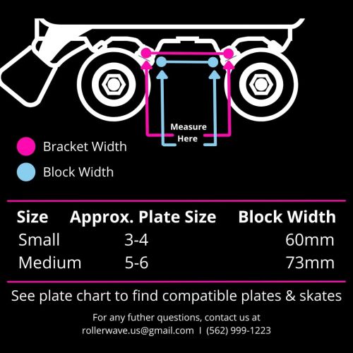 제네릭 Generic RollerWave Slide Block for Roller Skates - Easy Mounting to Quad Roller Skates for Sliding & Grinding on Rails, Coping, Curbs and More. for Outdoor Skating