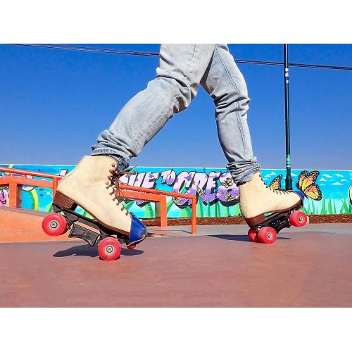 제네릭 Generic RollerWave Slide Block for Roller Skates - Easy Mounting to Quad Roller Skates for Sliding & Grinding on Rails, Coping, Curbs and More. for Outdoor Skating