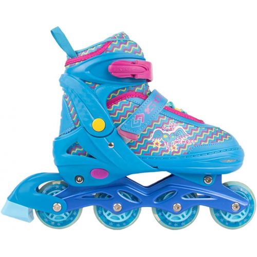 제네릭 Generic VyperX Adjustable Inline Skates for Kids and Young Adults Roller Skates with Light Up Wheels for Boys and GirlsProtective Gear Included