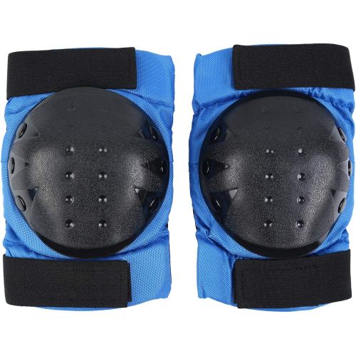 제네릭 Generic MuGuang Kids Bike Helmet Skateboard Knee Pads Set,Kids Helmet Elbow Pads Wrist Guards Adjustable for 3~10 Years Girl Boy Kids Protective Gear Set for Sport Cycling Bike Roller Skat