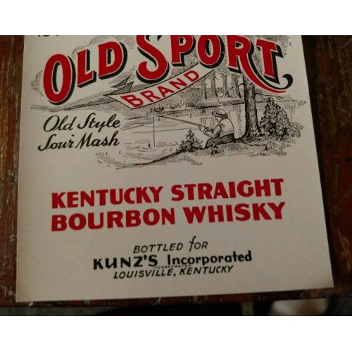 제네릭 Generic Old 1930s Fishing BOY Brand Whiskey Bottle Label Louisville Kentucky