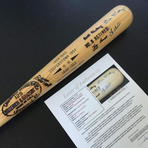 제네릭 Generic Yogi Berra & Bill Dickey Signed Louisville Slugger Baseball Bat With JSA COA