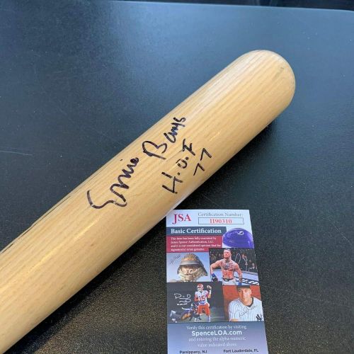 제네릭 Generic Ernie Banks Hall Of Fame 1977 Signed Louisville Slugger Game Model Bat JSA COA