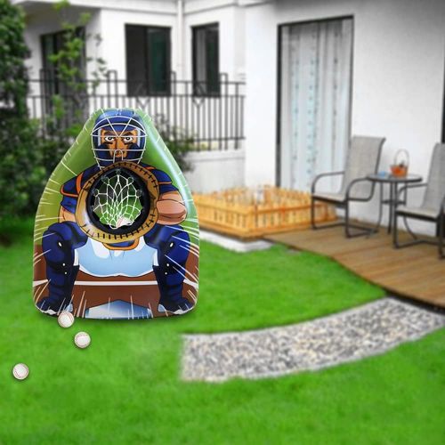 제네릭 Generic Inflatable Baseball Target Set with 4 Soft Balls, Fun Target Sports Game for Boys and Gils, Indoor Outdoor Backyard Party Toss Games