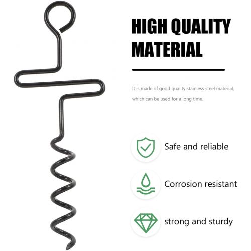 제네릭 Generic Screw In Ground Anchors Spiral Camping Tent Stakes Nail Stainless Steel Tent Peg Outdoor Camping Tent Awning Fixing Pegs for Backpacking