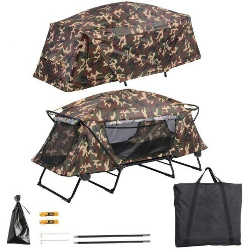 제네릭 Generic Jatee Folding Single Camping Tent Cot Portable Outdoor Hiking Bed Rain Fly Tents Camping Tent Large Tent Tents Large Tents Portable Tent Tent for Camping Small Tents Large Tent for