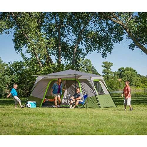 제네릭 Generic 11-Person Camping Tent with Private-Room, Portable Instant Cabin Tent for Family Camping, Traveling, Hiking, Picnicking, Easy Set Up and Storage - 14 x 14