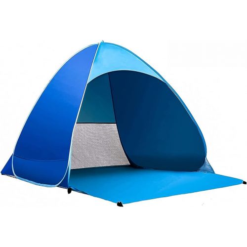 제네릭 Generic Beach Tent Camping Tent, Sun Shelters Portable Tent for Family Camping Fishing Picnic, Anti-UV Effects, Keeping You and Your Family Away from The Damage of The Strong Sunshine