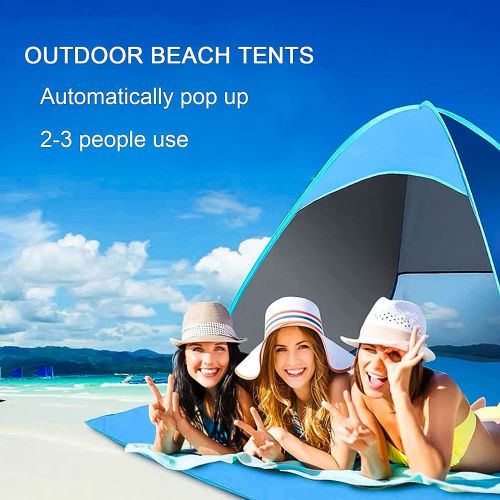 제네릭 Generic Beach Tent Camping Tent, Sun Shelters Portable Tent for Family Camping Fishing Picnic, Anti-UV Effects, Keeping You and Your Family Away from The Damage of The Strong Sunshine