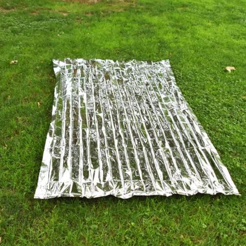 제네릭 Generic Emergency Survival Tent, Emergency Tent with Rope, Ultralight Rescue Tent, Emergency Tube Tent, Waterproof 2-Person Mylar Thermal Shelter for Hiking Camping