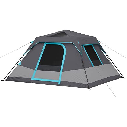 제네릭 Generic 6-Person Camping Tents, Tents for Camping Hiking Backpacking, Fits 2 Airbeds, Lightweight Camping Tent with Rainfly Included