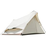 Generic Cotton Canvas Tent Waterproof Windproof 210x260x150cm 2-3 People Family Tent Portable Tent Camping Tent for Hiking Camping Outdoor