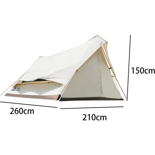 제네릭 Generic Cotton Canvas Tent Waterproof Windproof 210x260x150cm 2-3 People Family Tent Portable Tent Camping Tent for Hiking Camping Outdoor