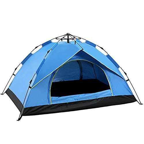 제네릭 Generic Jatee Waterproof Automatic 3-4 People Outdoor Instant PopUp Tent Camping Hiking Canopy Color: Blue Tents Camping Tent Large Tent Tents Large Tents Portable Tent Tent for Camping Sm