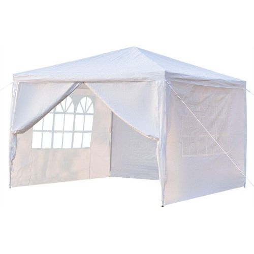 제네릭 Generic Jatee Heavy Duty Canopy Party 10x10 Outdoor Wedding Tent Gazebo with 4 Side Walls Tents Camping Tent Large Tent Tents Large Tents Portable Tent Tent for Camping Small Tents Large T