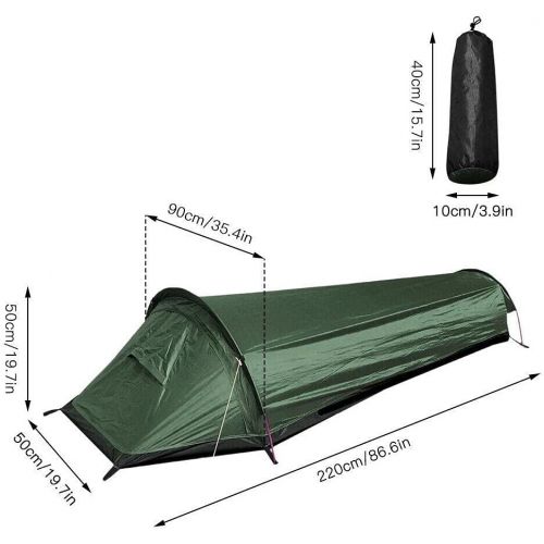 제네릭 Generic Jatee 1-Person Folding Camping Tent Cot Outdoor Waterproof Hiking Bed Carry Bag Tent Tents Camping Tent Large Tent Tents Large Tents Portable Tent Tent for Camping Small Tents Larg