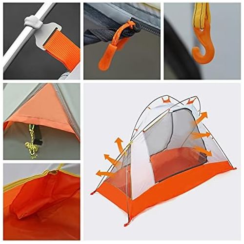 제네릭 Generic Solo One Person Tent Waterproof Double Door Layer Single Man Tent for Backpacking, Hiking and Cycling