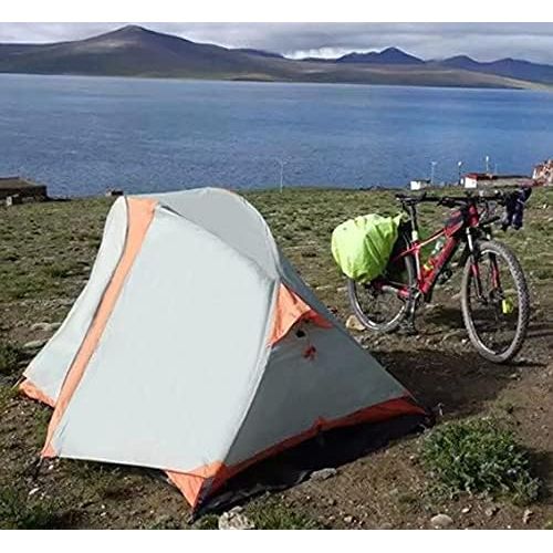 제네릭 Generic Solo One Person Tent Waterproof Double Door Layer Single Man Tent for Backpacking, Hiking and Cycling