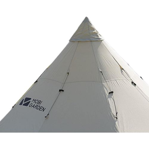 제네릭 Generic Outdoor Large Pyramid Camping Tent Waterproof Camping Tipi Tent for 3-4 Person Family Camping