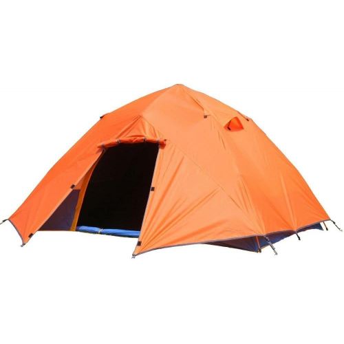 제네릭 Generic 2-4 Person Tents 2 Colors Double Layer Portable Lightweight Waterproof Travel Accessories(240x240x145cm,Orange)