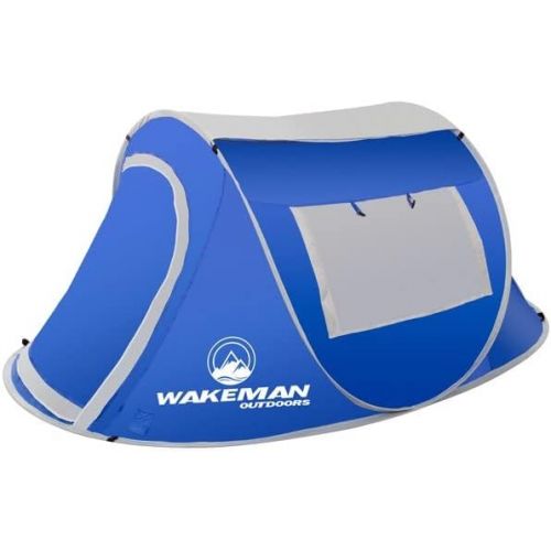 제네릭 Generic Pop-up Tent 2 Person Collection, Water Resistant Barrel Style Tent for Camping with Rain Fly and Carry Bag, Sunchaser 2-Person Tent by Wakeman Outdoors