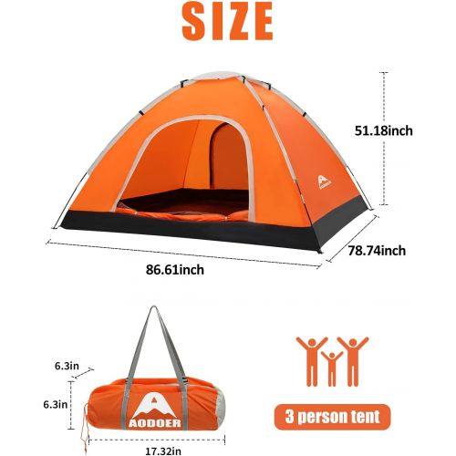 제네릭 Generic 2-3 Person Tent Dome Tents for Camping with Carry Bag for Camping, Hiking, Backpacking, and Traveling
