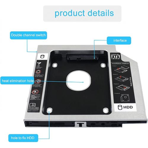 제네릭 Generic 2nd Hard Drive HDD/Ssd Caddy Adapter for Dell Precision M4600 M4700