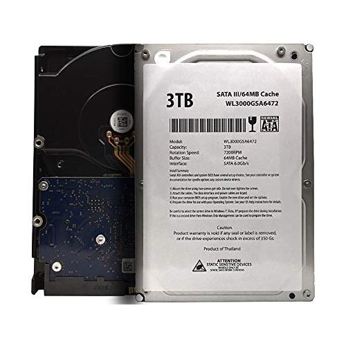 제네릭 Generic WL 3TB 7200RPM 64MB Cache SATA III 6.0Gb/s 3.5 Internal Desktop Hard Drive (For RAID, NAS, DVR, Desktop PC) w/1 Year Warranty