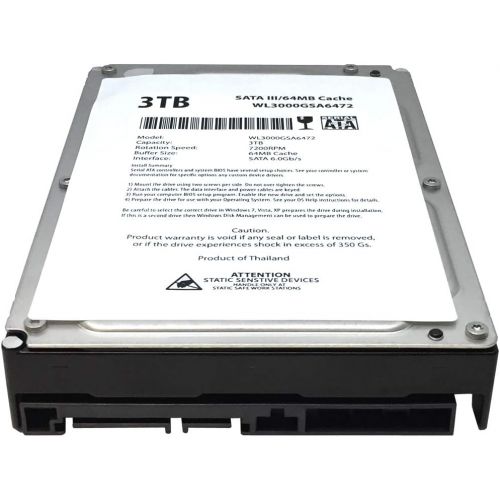 제네릭 Generic WL 3TB 7200RPM 64MB Cache SATA III 6.0Gb/s 3.5 Internal Desktop Hard Drive (For RAID, NAS, DVR, Desktop PC) w/1 Year Warranty