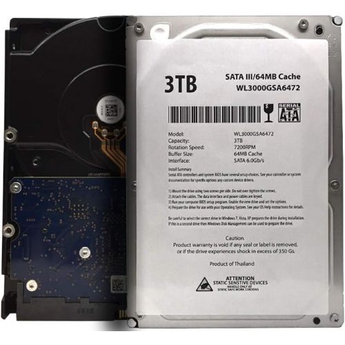 제네릭 Generic WL 3TB 7200RPM 64MB Cache SATA III 6.0Gb/s 3.5 Internal Desktop Hard Drive (For RAID, NAS, DVR, Desktop PC) w/1 Year Warranty