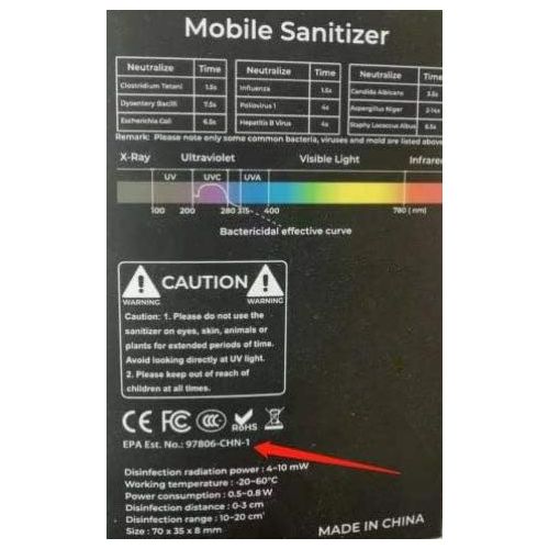 제네릭 Generic Cell Phone UV Sterilizer-Android White