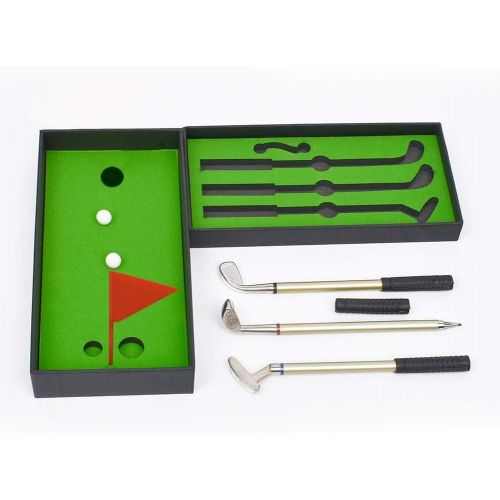 제네릭 Generic Mini Golf Club Pen Set Gifts for Man Dad Funny Office Souvenir Birthday Gifts for Boss Coworker Unique Novelty Golf Game Desktop Toys Cute Mini Putting Green Golf Course