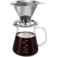 Generic Pour over coffee machine: Double Layer Filter, Drip Coffee Maker, Pour Over Coffee Dripper, Reusable Filter, Permanent Filter, Coffee Maker Pour Over, Manual Coffee Maker, Camping