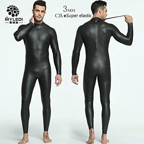 제네릭 Generic Mens 3mm CR Triathlon Wetsuit Ultra Elastic Leather Smooth Skin Wetsuits Full Wetsuit Open Water CR Neoprene Cold Water