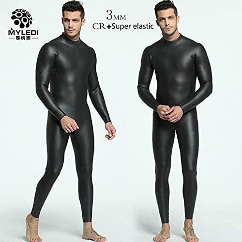 제네릭 Generic Mens 3mm CR Triathlon Wetsuit Ultra Elastic Leather Smooth Skin Wetsuits Full Wetsuit Open Water CR Neoprene Cold Water