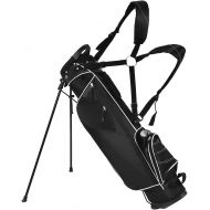 Generic Salches Golf Stand Bag, Portable Golf Bag w/3 Way Dividers & 4 Pockets, Organized Stand Bag for Easy Storage
