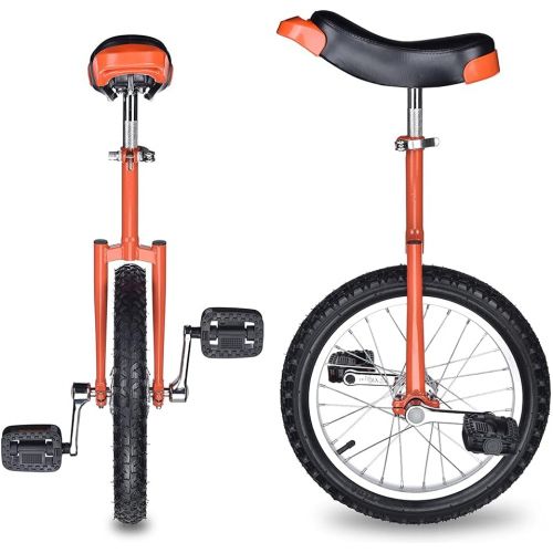 제네릭 Generic Astonishing Bright Orange 16 Inch In 16 Mountain Bike Wheel Frame Unicycle Cycling Bike With Comfortable Release Saddle Seat