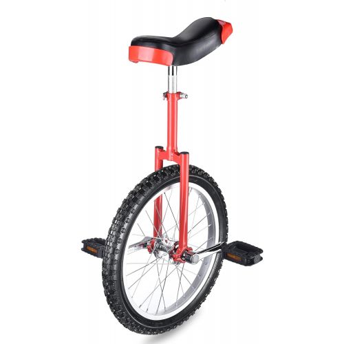 제네릭 Generic Astonishing RED 18 Inch In Mountain Bike Wheel Frame 18 Unicycle Cycling Bike With Comfortable Release Saddle Seat