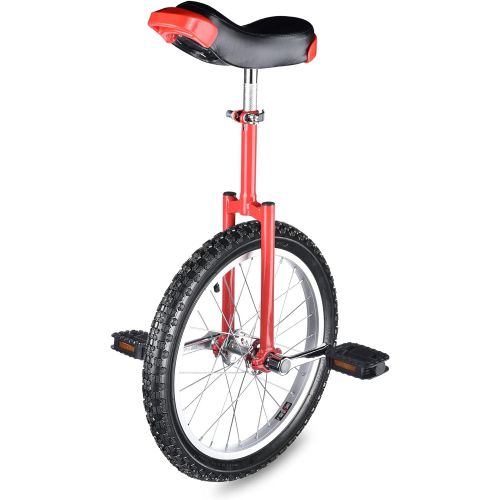 제네릭 Generic Astonishing RED 18 Inch In Mountain Bike Wheel Frame 18 Unicycle Cycling Bike With Comfortable Release Saddle Seat