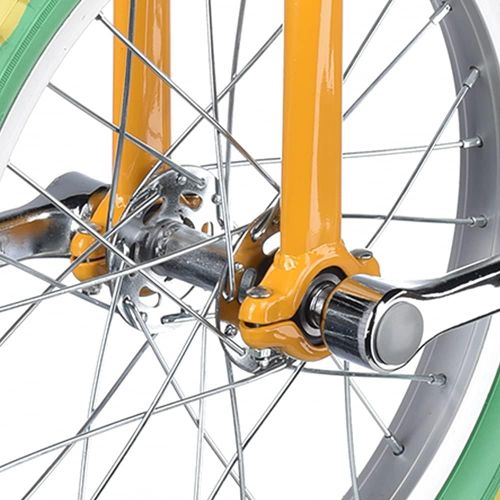 제네릭 Generic 16 Wheel Unicycle Comfort Saddle Seat Skid Proof Tire Chrome 16 Inch Steel Frame Yellow Green Bike Cycle