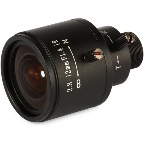 제네릭 [아마존베스트]Generic 2.8-12mm 1/3 F1.4 CCTV Video Vari-Focal Zoom Lens for CCTV Security Camera