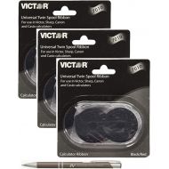 Generic Bundle of 3 Genuine Victor Brand 7010 Black and Red Ribbons, for use with Aurora, Canon, Casio, Innovera, Sharp, TI and Victor calculators. Includes Bonus AdvantageOP Custom Metal