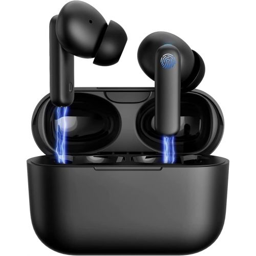 제네릭 Generic Wireless Earbuds, [2022 Upgraded] Earphone Bluetooth 5.1 with Charging Case.Smart Noise Reduction for Clear Calls, Enhanced Deep Bass of Sports Headphones for Sport/Travel/Gym