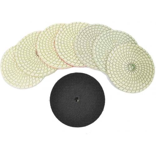 제네릭 [아마존베스트]Generic Hardin WVPOLSET 4 Inch Var Speed Polisher and 8 pc 4 Inch Diamond Polishing Pad Set