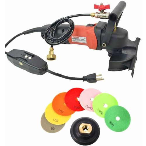 제네릭 [아마존베스트]Generic Hardin WVPOLSET 4 Inch Var Speed Polisher and 8 pc 4 Inch Diamond Polishing Pad Set