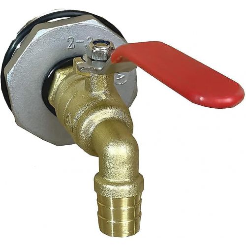 제네릭 Generic 2 Drum Faucet 3/4 inch Brass Barrel Faucet with EPDM Gasket for 55 Gallon Drum Teflon Tape Included