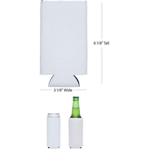 제네릭 [아마존베스트]Generic Snertz Sublimation White Blank Slim Insulated Neoprene (6pcs Set) Tall Skinny Beer or Energy Can Holder Cooler Sleeves 12oz White Claw and Michelob Ultra Cans or Water Bottles.
